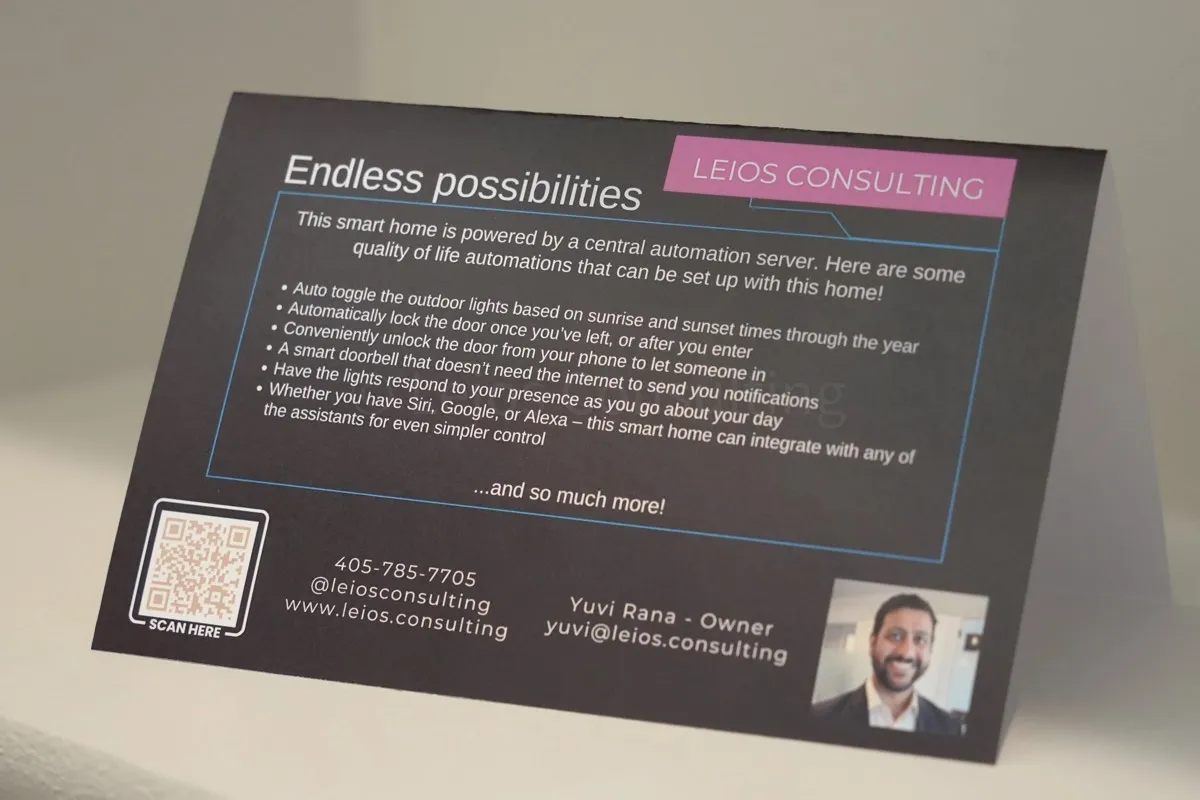 Automation server with information placard